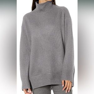 Vince cashmere double slit turtleneck